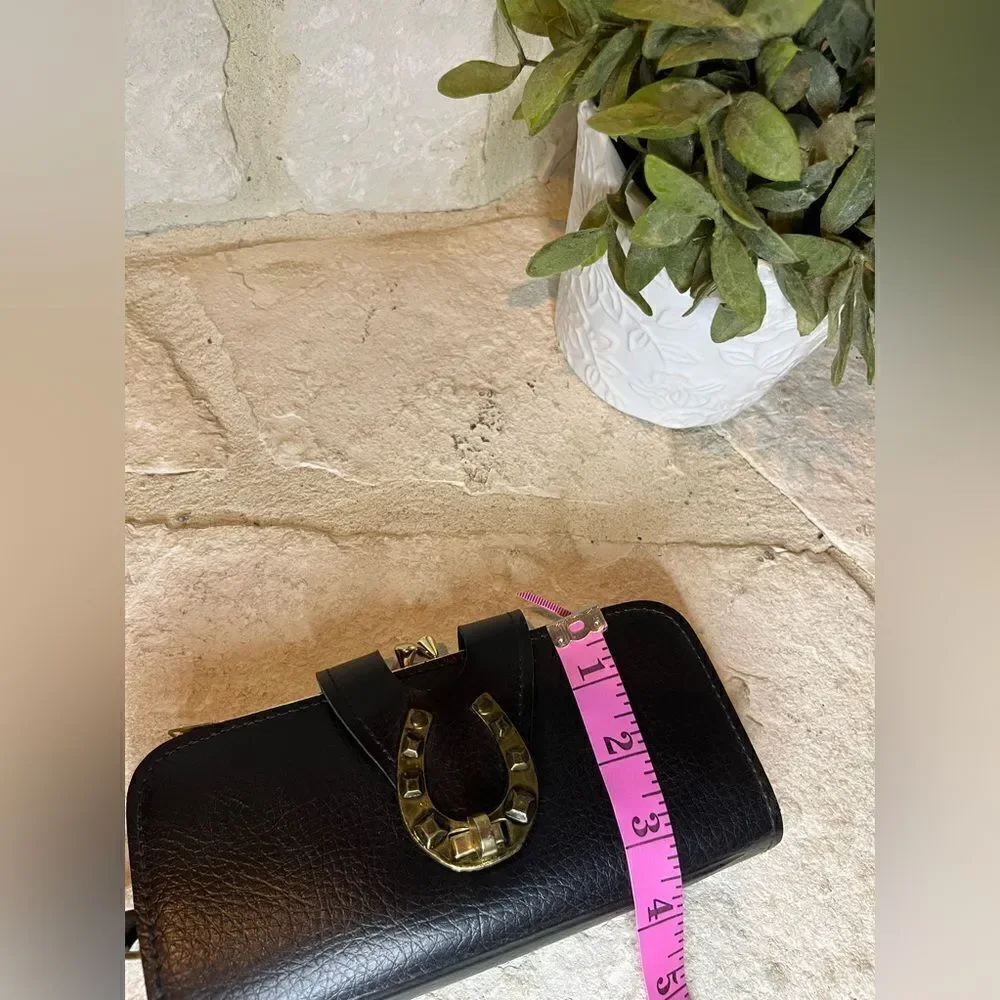 Mc Duff Goldmine clutch wallet Vintage Black NWT